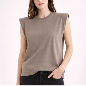 Frankie Shop Eva Shoulder Pad TShirt